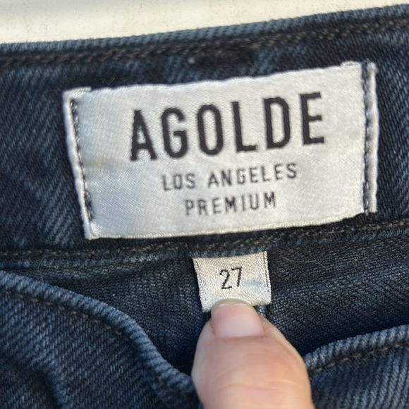 AGOLDE 90's High Rise Straight Leg Button Fly Jeans Sz 27 - Picture 3 of 8
